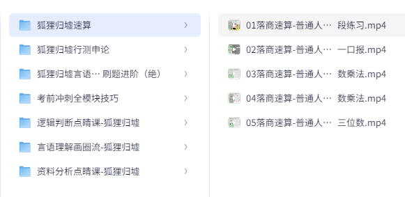 2026公务员新课狐狸归墟行测申论 [30.6GB]