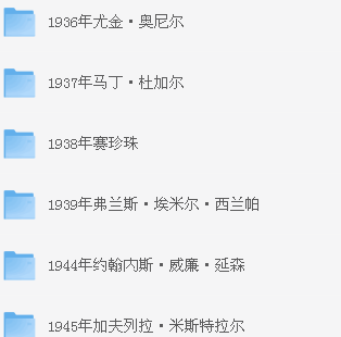 历届诺贝尔文学奖书单21位诺奖获奖者作品合集【PDF/mobi/epub】  [3.3GB]