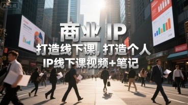 商业IP打造线下课，打造个人IP线下课视频+笔记【673MB/MP4】